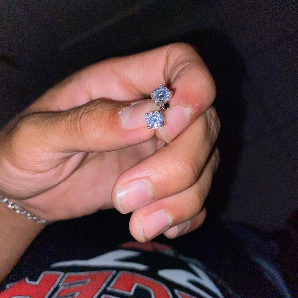 Ice Silver Stud Earrings
